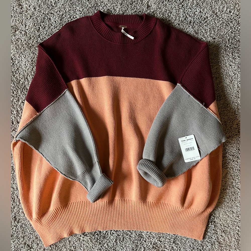 Free People color block sweater